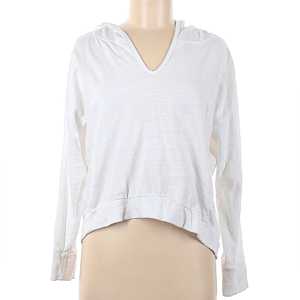 LOFT White Hooded Pullover